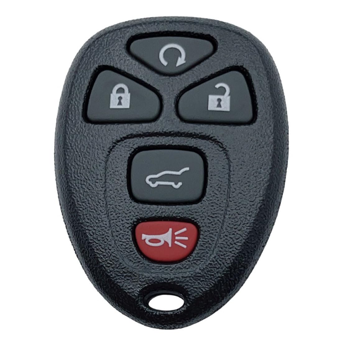 Photo 1 of Replacement Keyless Entry Remote Case Cover fits Chevy Traverse 2007-2016 Tahoe Suburban GMC Acadia Yukon XL Buick Enclave Cadillac Escalade Saturn Outlook OUC60270 OUC60221 Key Fob Shell (Black 1)