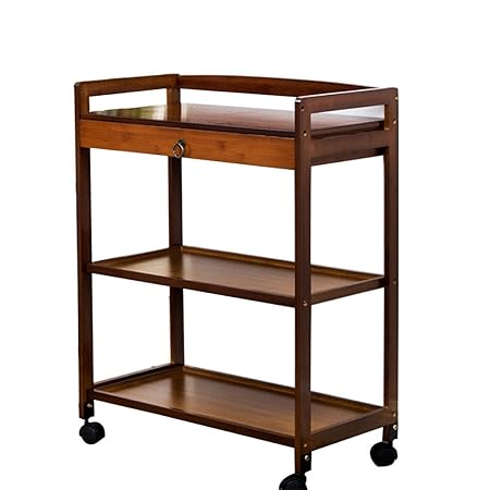 hj Racks de microondas para Cocina Coche de Comedor con Ruedas ...