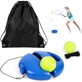 Solo Tennis Trainer, Portable Tennis Practice Rebounder with Fillable Base. | Includes 2 Tennis Trainer Rebound Balls with String and Carry Bag, Non-Slip Base for Stable Indoor &amp; Outdoor Tennis Practice