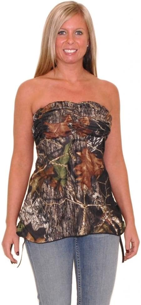 Camo Diva Zelda Rouched Camo Tube Top XL Camouflage