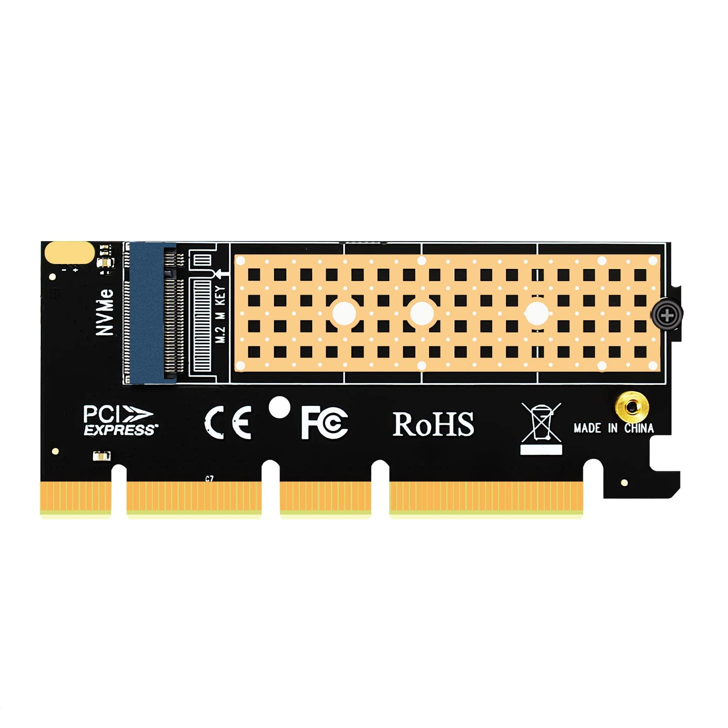 glotrends PCIE M.2 Adapter Card for PC/2U High Server, PCIE NVME Adapter GEN3 Full Speed (PA05)