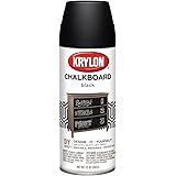 Krylon I00807 Chalkboard Aerosol Spray Paint, 12-Ounce, Black