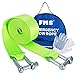 FMS Nylon Recovery Heavy Duty Tow Strap with 2 Safty Hooks & Free Carry Case, 2