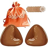 AGGRAD Double-Sided Sticky Bra Pads Inserts Ultra Instant Volume Push up Stick on Bra for Women Swimsuit Bikini Dresses