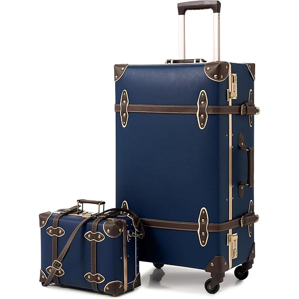 Amazon.com | NZBZ Vintage Luggage Sets of 2, Vintage Suitcase Set