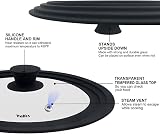 Walfos Universal Lid 3 Sizes Tempered Glass with Silicone Rim view 5