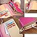 Envelope Wallet Purse Phone Case for iPhone 4 4S 5 5S Samsung S2 (Rose Red)