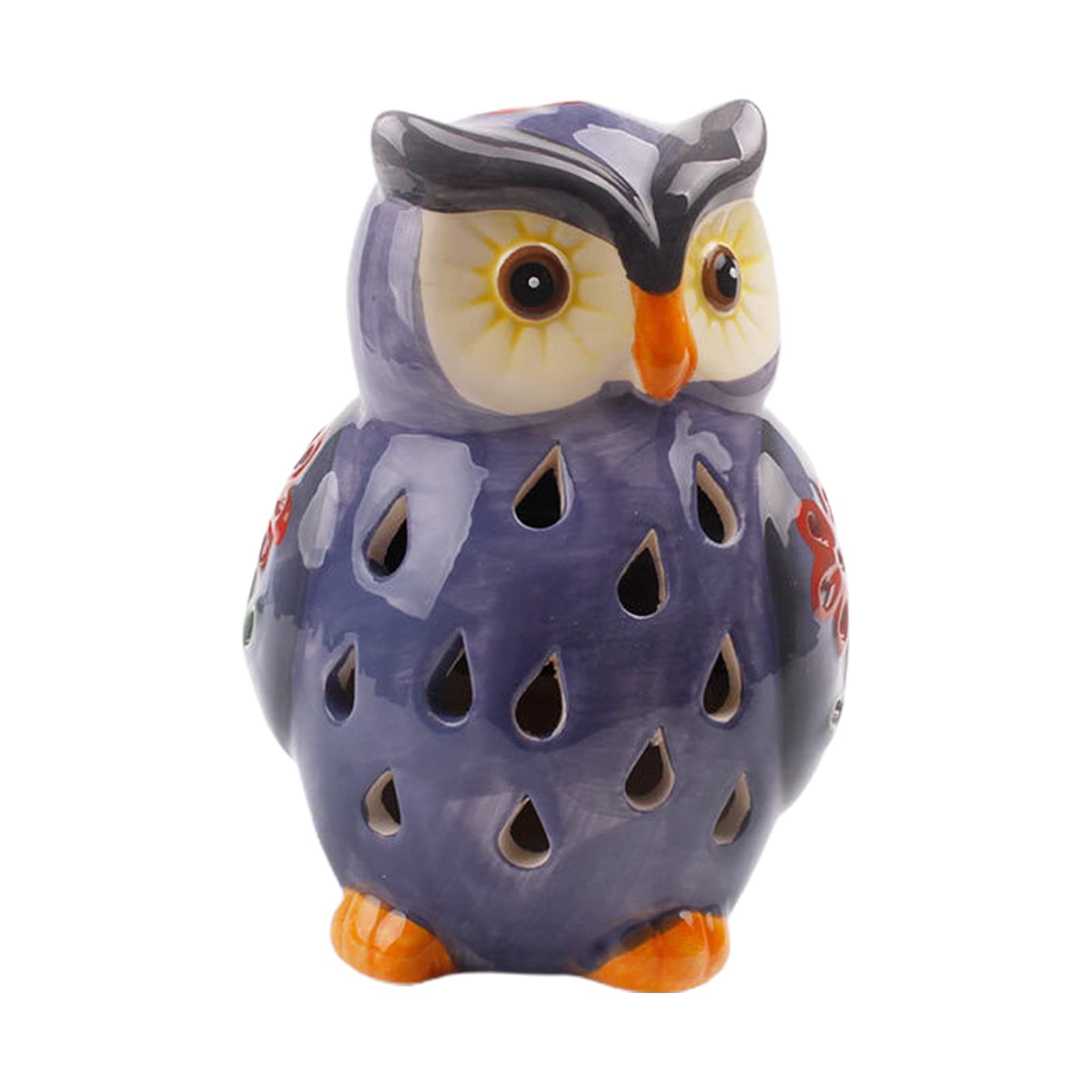 FGYZYP Outdoor Solar Owl Lights Decor, Solar Powered LED Color Changing Animal Light, Waterproof Ceramic Owl Lamp for Garden, Landscape, Patio, Lawn, Yard, Pathway, Porch, Backyard Decor