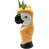 LINALL Tiki Mugs - Parrot Tiki Mug, 25oz / 750ml, Cocktail Mug for Mai Tai, Punch, Pina Colada, and Tropical bar Drinks