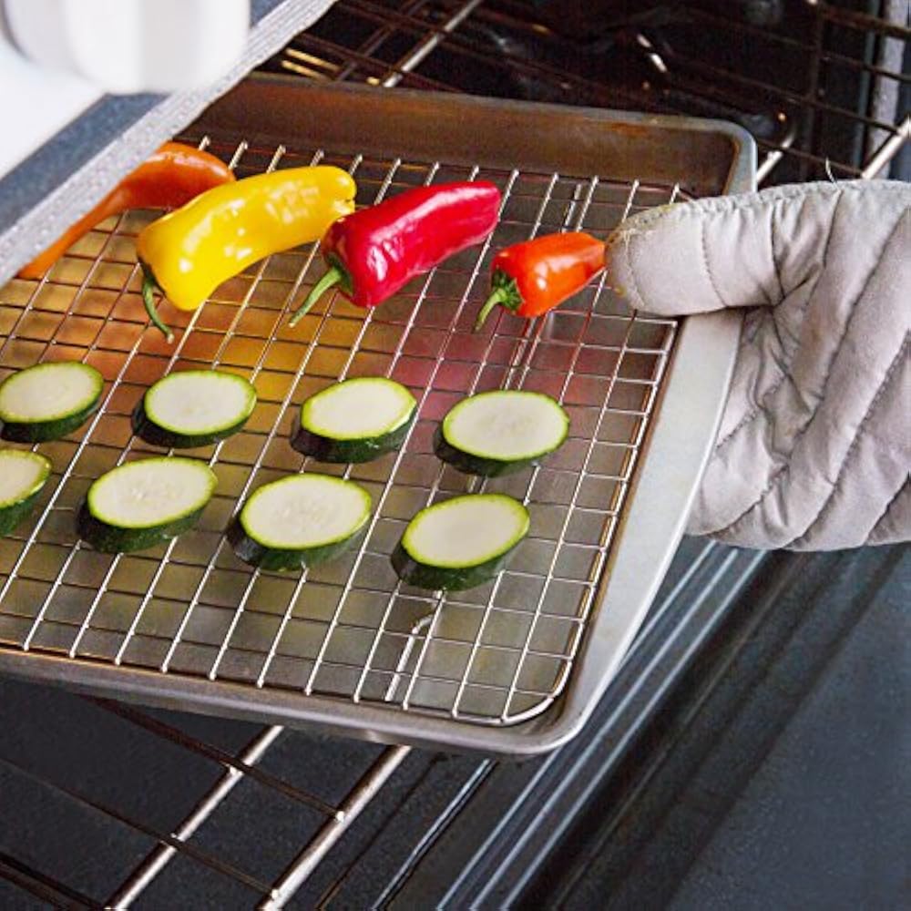 Oven Safe, Heavy Duty Stainless Steel Baking Rack & Cooling Rack, 10 X