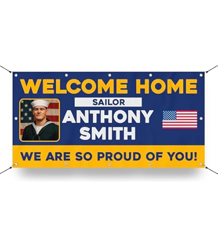Amscan Patriotic Welcome Home Flocked Bow - Yellow, 15" X 9" | Military Support Decoration For Parties & Trees