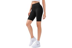 HayFeel Girls Bike Shorts-8" Spandex Soft High Waisted Athletic Dance Gymnastics Volleyball Biker Shorts for Girls 6-14Years