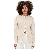 Good American Women's Exaggerated Sleeve Cardigan Sweater