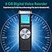 Digital Voice Recorder,TENSAFEE 8G Dictaphone Sound Recorder,Portable Rechargeable HD Audio Recorder,MP3 Player/A-B Repeat/One Touch Recording,Voice Recorders for Lectures/Meetings/Interviews/Class