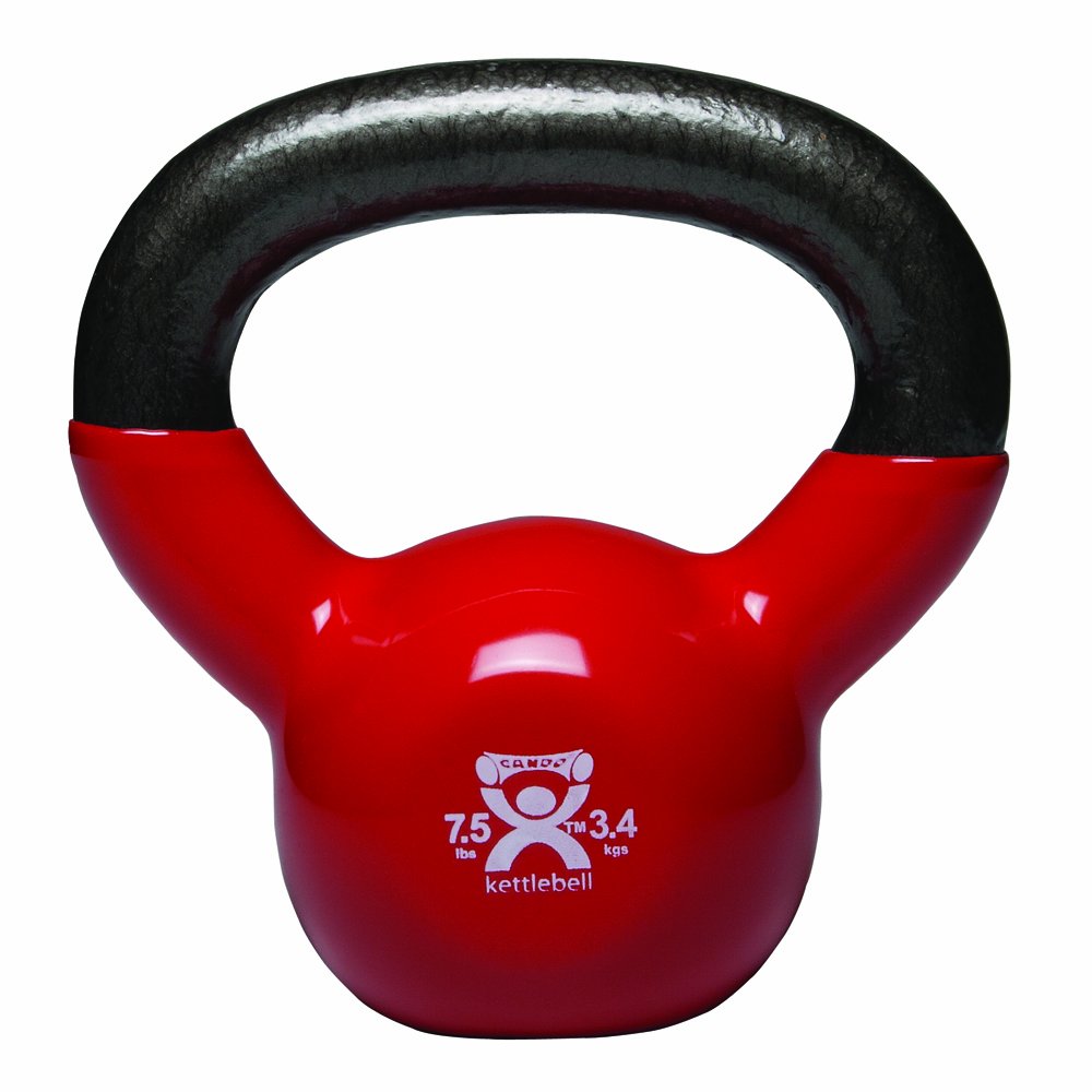 Cando 3.4 Kg - 7.5lbs Red Kettlebell W67019 - alternative to dumbbells
