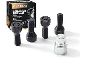 BINB ROAD 36136792851 Lockable Wheel Bolt Rim Locks M14 X 1.25 Compatible with BMW 228i 328d 328i 335i 428i 435i 528i 535d 535i 650i X1 X2 X3 X4 X5 X6 X7 Z4 M2 M3 M4