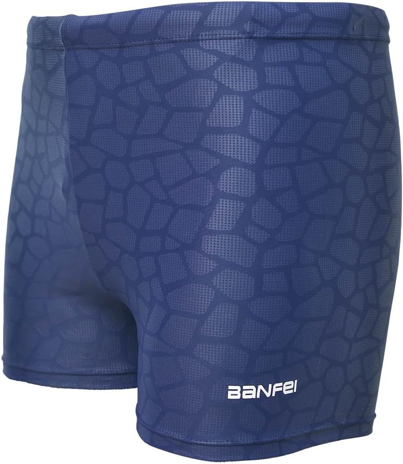 Srnfean Men`s Print Quick Dry Square Leg Swimsuit Swim Trunks