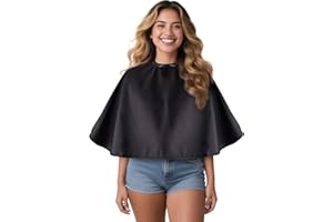 Noverlife Makeup Cape Shortie Makeover Bib Beauty Salon Smock for Clients Comb-out Beard Shaving Hairdressing Shampoo Cape
