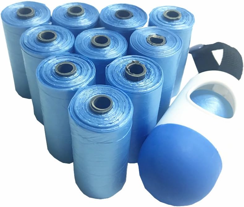 Carmaxs Diaper Trash Bags,Premium Disposable Plastic Diaper Refill Bags,Baby Poof Bags,Mini Trash Bag/Can,Dispenser,Unscented,220 Count(Blue)