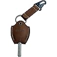 MEEBOY handmade leather car key sleeve for broken key car key cover for men and women (Brown)