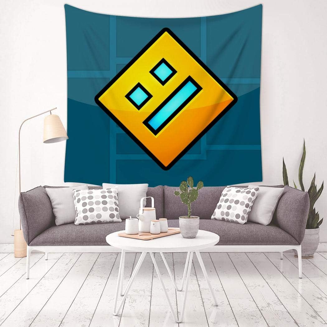 FG7SS6AA5 Yellow Face Geo-metry Tapestries Decor Wall Hanging Art Tapestry Mural Bedroom Living Room Tablecloth