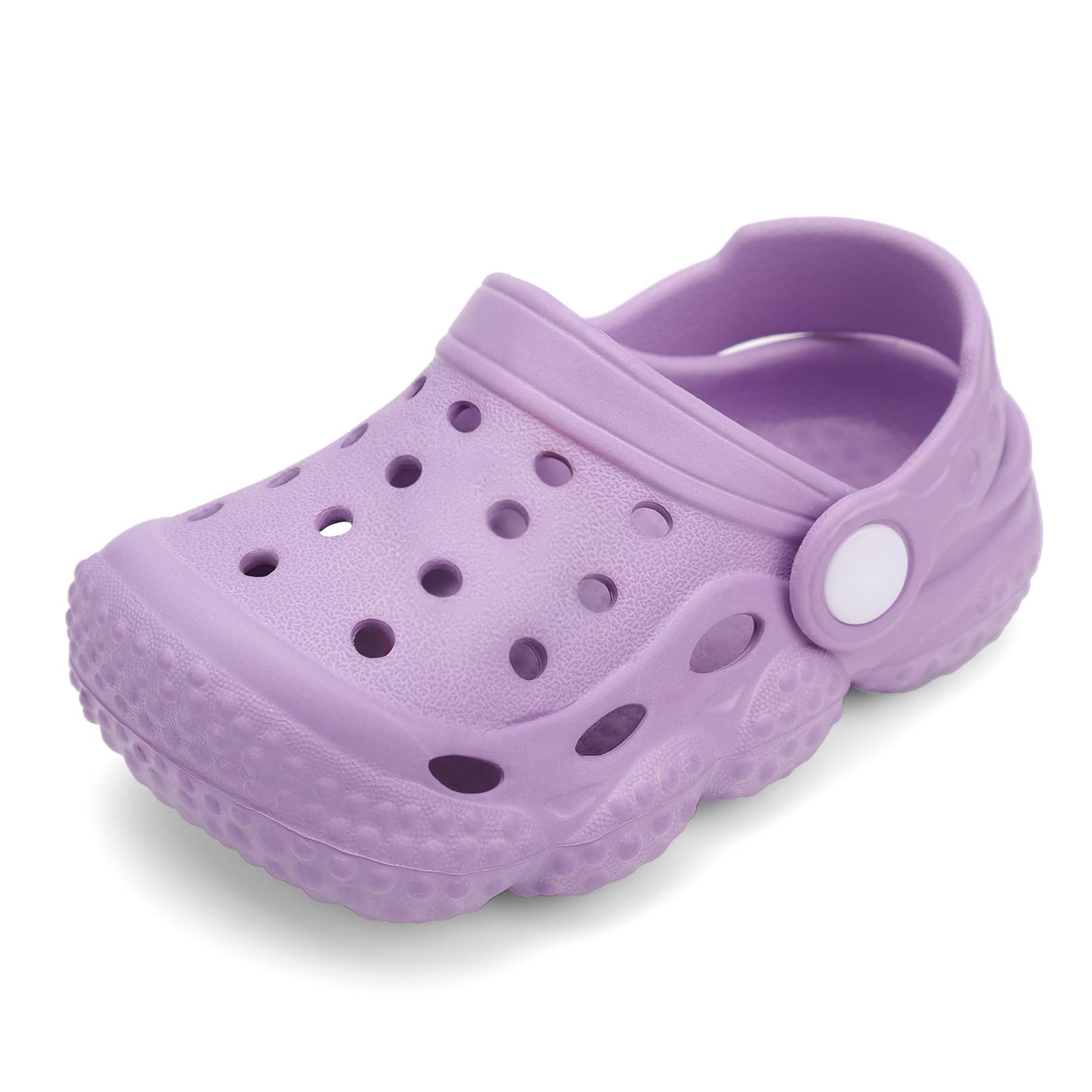 Photo 1 of INMINPIN Baby Clogs Garden Shoes Newborn Infant Lightweight Breathable Beach Pool Sandals Non-Slip Baby Boys Girls Water Shower Summer Shoes Splay Naturally, Purple, 18-24 Months Infant