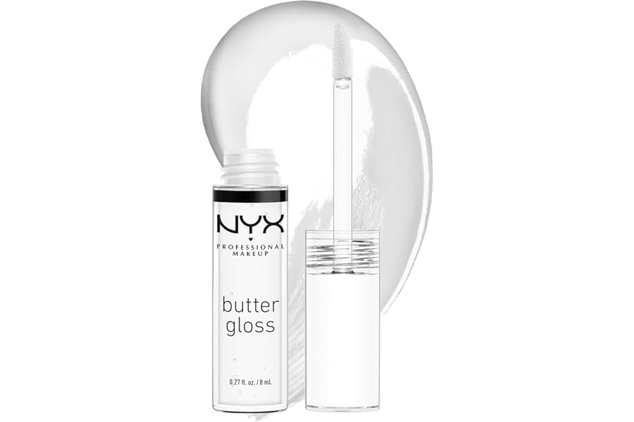 NYX PROFESSIONAL MAKEUP Butter Gloss, Non-Sticky Lip Gloss – Sugar Glass ,Clear