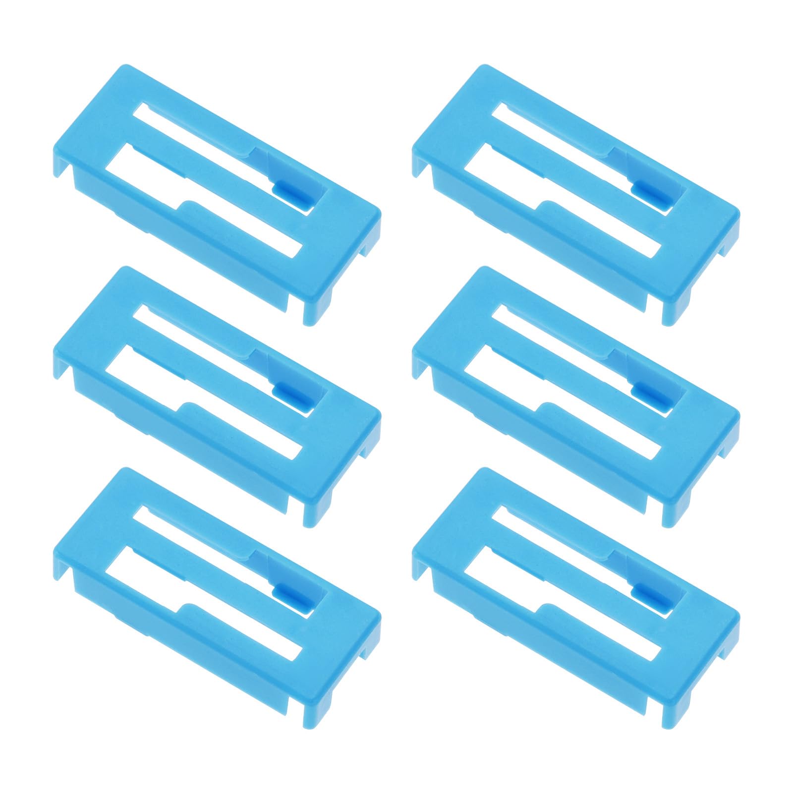 VGOL 20pcs Servo Extension Cable Clip Lock Plug Fixed Connector Plastic Anti Loosening Buckle 31x13x5mm Suitable for DIY RC Aircraft Ship Model Light Blue