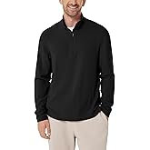 ODODOS Men's Stretch Fleece Half-Zip Sweatshirts – Ultra-Soft Cozy Warm Long Sleeve Shirt Mock Neck Pullover Tops