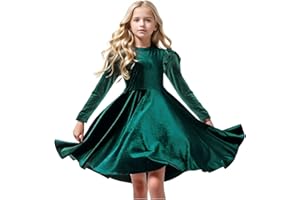 Putysenxi Girls Fall Dress Christmas Dresses Party Birthday Gifts Long Sleeve Casual Spring Flowy Velvet Winter Outfits