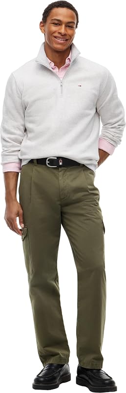 Herren-Sweatshirt mit halbem Reißverschluss, Grau (Ice Grey Heather), M