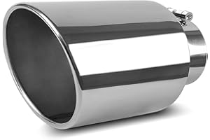 AUTOSAVER88 5 to 8 Inch Diesel Exhaust Tip, 5" Inlet 8" Outlet 15" Overall Length Stainless Steel Polished Exhaust Tips, Universal for 5" Outside Diameter Tailpipe, Bolt On