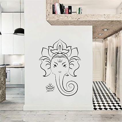 Vinyl Wall Sticker Decal Quote Home Decor Hindu Elephant Headed
