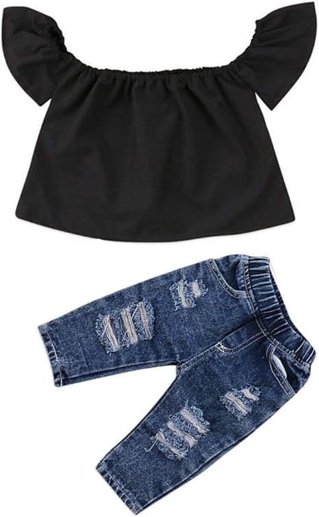 baby black ripped jeans