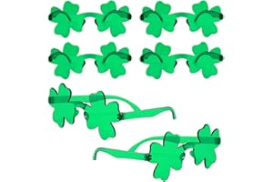 GARDEASY 6PCS St. Patricks Day Shamrock Sunglasses, St. Patrick's Day Green Clover Glasses for St. Patrick's Day Accessories Party Favor