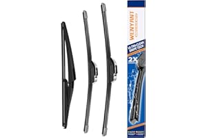 Wenyant 26"/19"/16" Windshield Wipers Compatible with Toyota Prius 2010-2015 Front and Rear Wiper Blades for My Car Automotive Replacement (Set of 3)