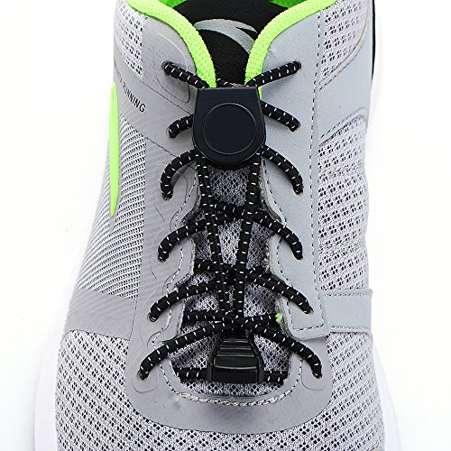 image for AMZNEVO Elastic No Tie Shoelaces, Creative Slip Gear Lock Shoe laces S