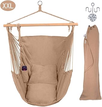Amazon Com Oncloud Xxl Large Hanging Rope Hammock Chair Porch