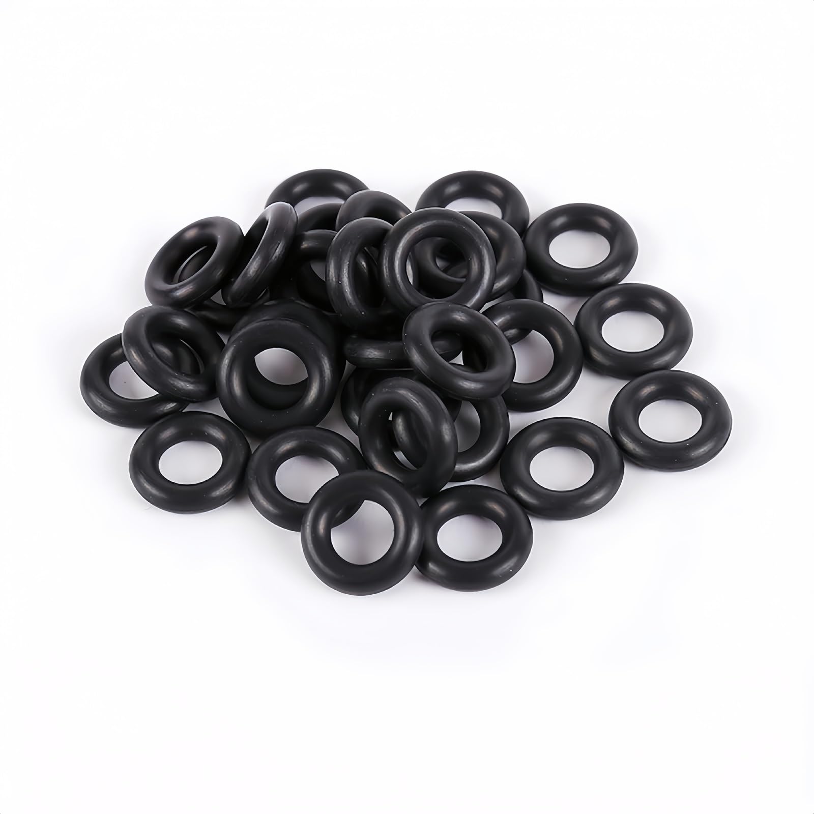 Boxonly 50 PCS O Rings Nitrile Rubber Round O-Rings Seal Grommets 12mm OD 8mm ID 2mm Width Metric Sealing Washer O-Ring Gasket Black — image 1