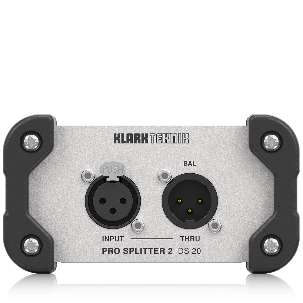 Klark Teknik DS20 Pro Splitter 2 Passive 1-In/2-Out Signal Splitter with Midas Transformer and Extended Dynamic Range
