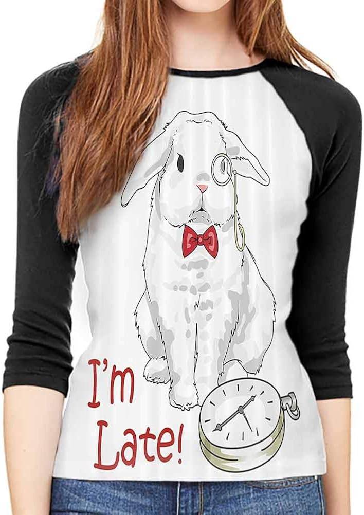 Airplane Flexible Female mid-Sleeve T-Shirt Unique Design Slim-fit Teens