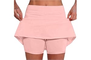 yelldesk Skorts for Women with Pockets 2024 Summer Casual Lightweight Skirt Athletic Inner Shorts for Workout Sports