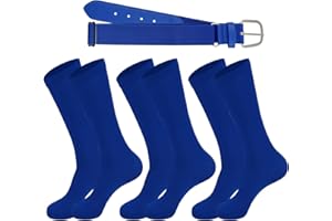 CS RUNSENISOCKS Adult Men's Baseball Softball Socks and Belt Set, Younth Soccer Baseball Belt and Socks(3 Pairs of baseball Socks and Belt)