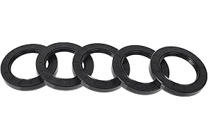 RATCHROLL Universal Oil Seal TC Double Lip W Steel Spring Seal Ring Rotary Shaft Seal 50x75x10mm High Pressure NBR Rubber Black 5 Pcs