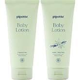 Pipette Baby Lotion Duo, Fragrance Free + Vanilla &amp; Ylang Ylang (Pack of 2) | For Newborn &amp; Kids - Sensitive Skin - Non-Toxic &amp; Hypoallergenic