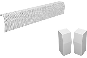 Baseboarders Premium Series 5 ft Galvanized Steel Slip-On Baseboard Heater Cover Replacement + Left and Right Endcaps, White| Easy Installation for Hydronic (Water) Home Heating Systems