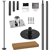 PRIOR FITNESS Fixed Dance Pole,45mm CE Certified Pole Dance Pole for Home | Permanent Fixed,7.22ft-8.86ft Adjustable, 440 lbs Capacity, Spin &amp; Static, Heavy-Duty Steel, Studio,Apartment,Club Fitness