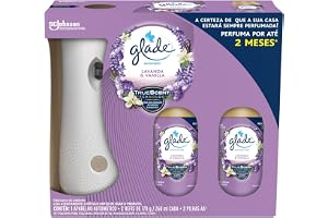 QUANDO O CHEIRO DO CAFÉ NÃO BASTA PRA SALVAR O DIA — Glade Aromatizador de Ambiente Automático, Lavanda e Baunilha, 1 Aparelho e 2
Refis 260ml cada