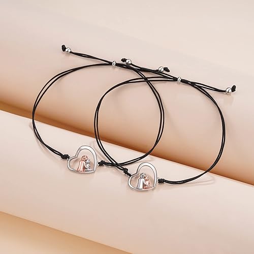 MANVEN Grandma Granddaughter Bracelets Gifts for Grandma