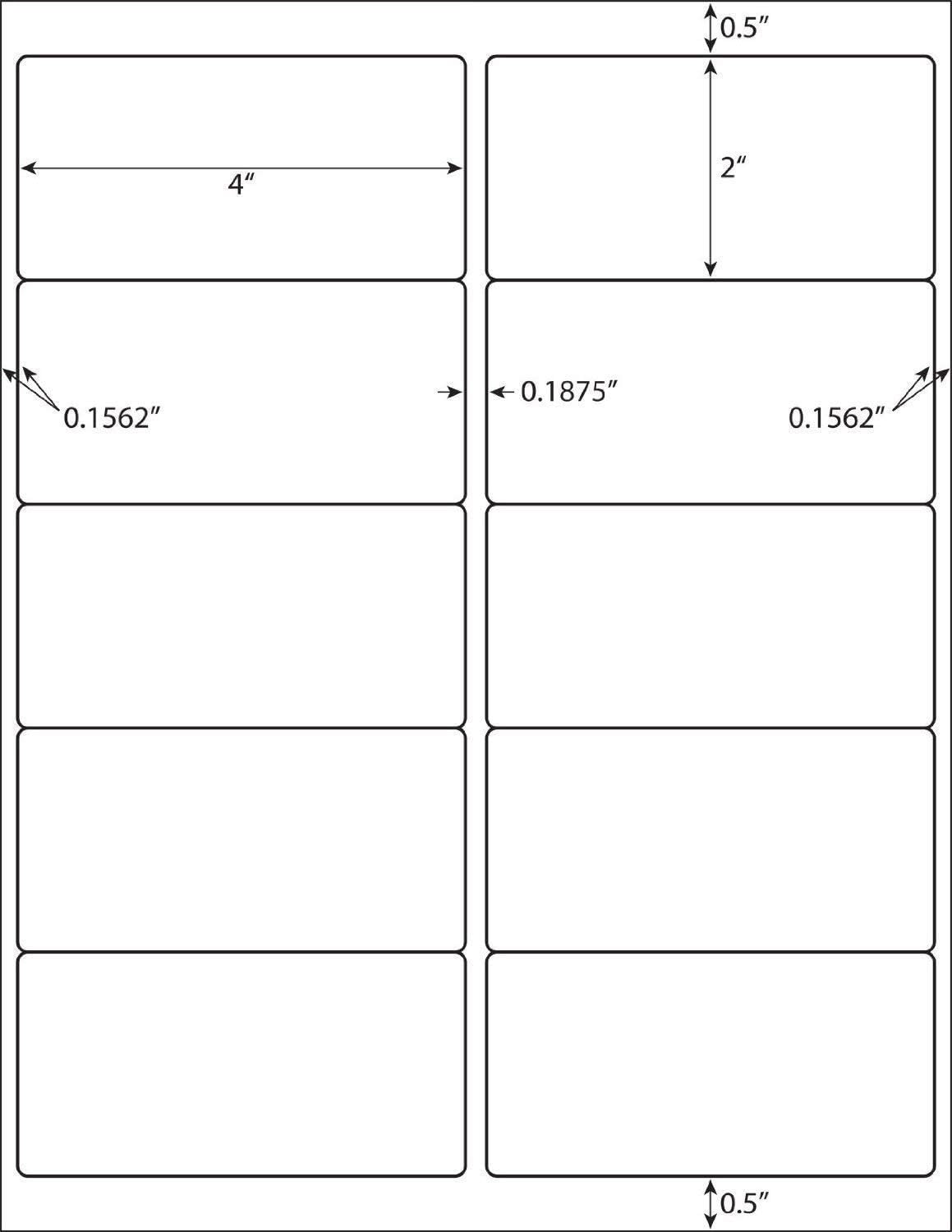 SJPACK 10-UP 100 Sheets Sticker Labels, 2" x 4" Internet Mailing Shipping Address Labels Compatible Laser/Ink Jet (100 Sheets) : Office Products